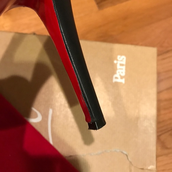 Christian Louboutin Rolando, 120MM black leather - Picture 5 of 8